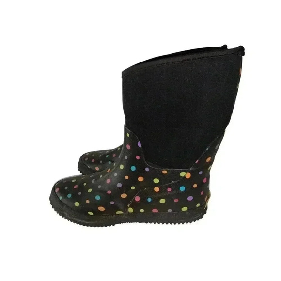 Western Chief DITSY DOT NEOPRENE Multi Polka Dots Rubber Short Boots Sz 7 - Picture 5 of 9